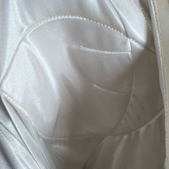 Jax black white and green color block strapless satin dress size 6 - Picture 6 of 8